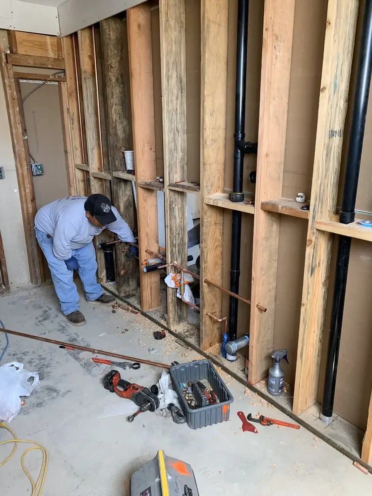 Commercial rough-in plumbing for Water Heater Replacement in Shadetown